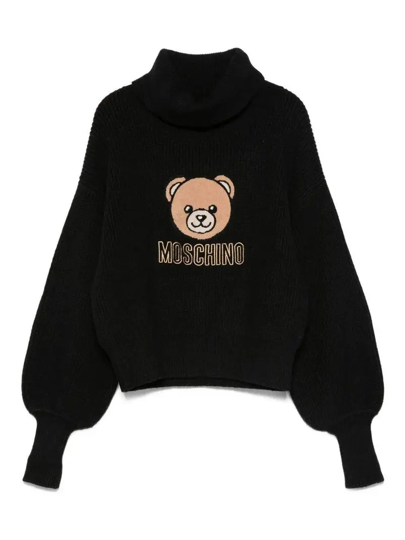 Maglione con ricamo con motivo orsetto