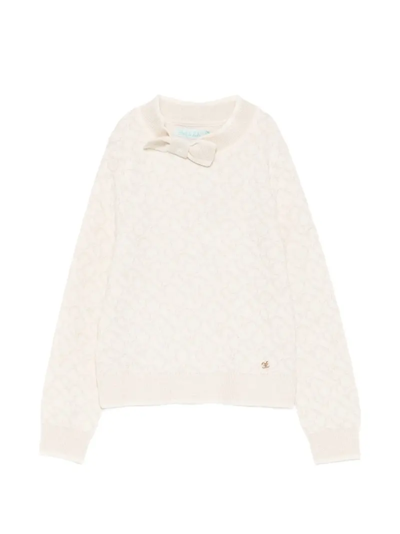 Maglione crema per bambina