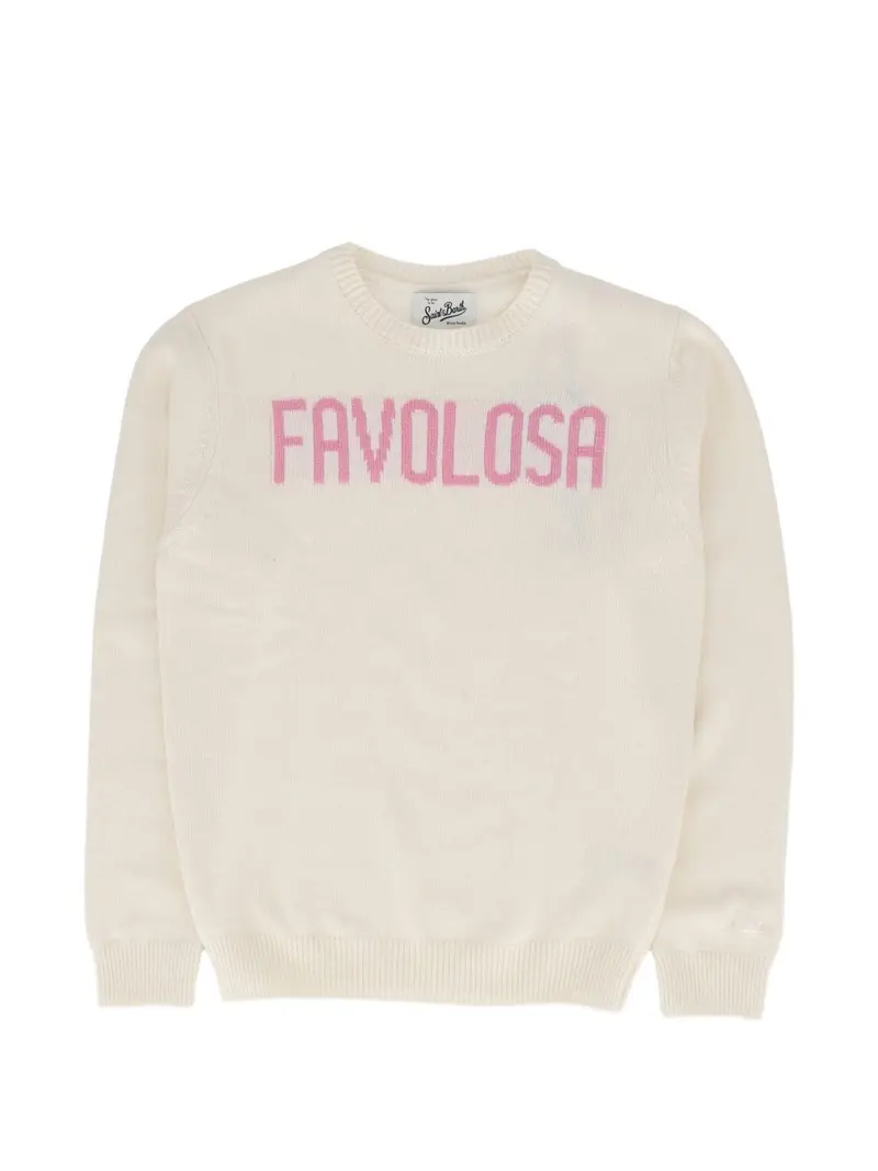 Maglione ecrù/rosa per bambina