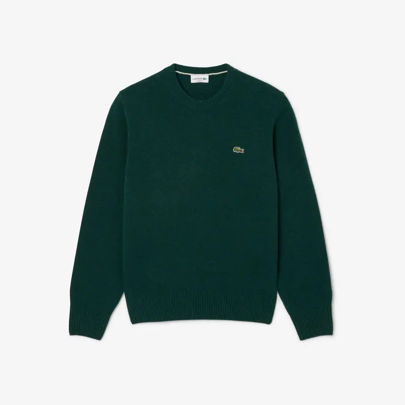 Maglione girocollo in lana cardata