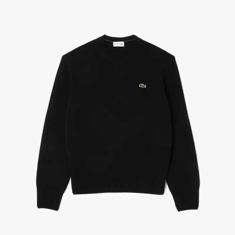 Maglione girocollo in lana cardata