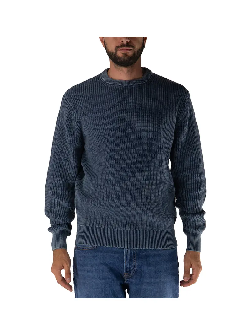 Maglione Guess Herbie Cn Ribbed Was - Blu