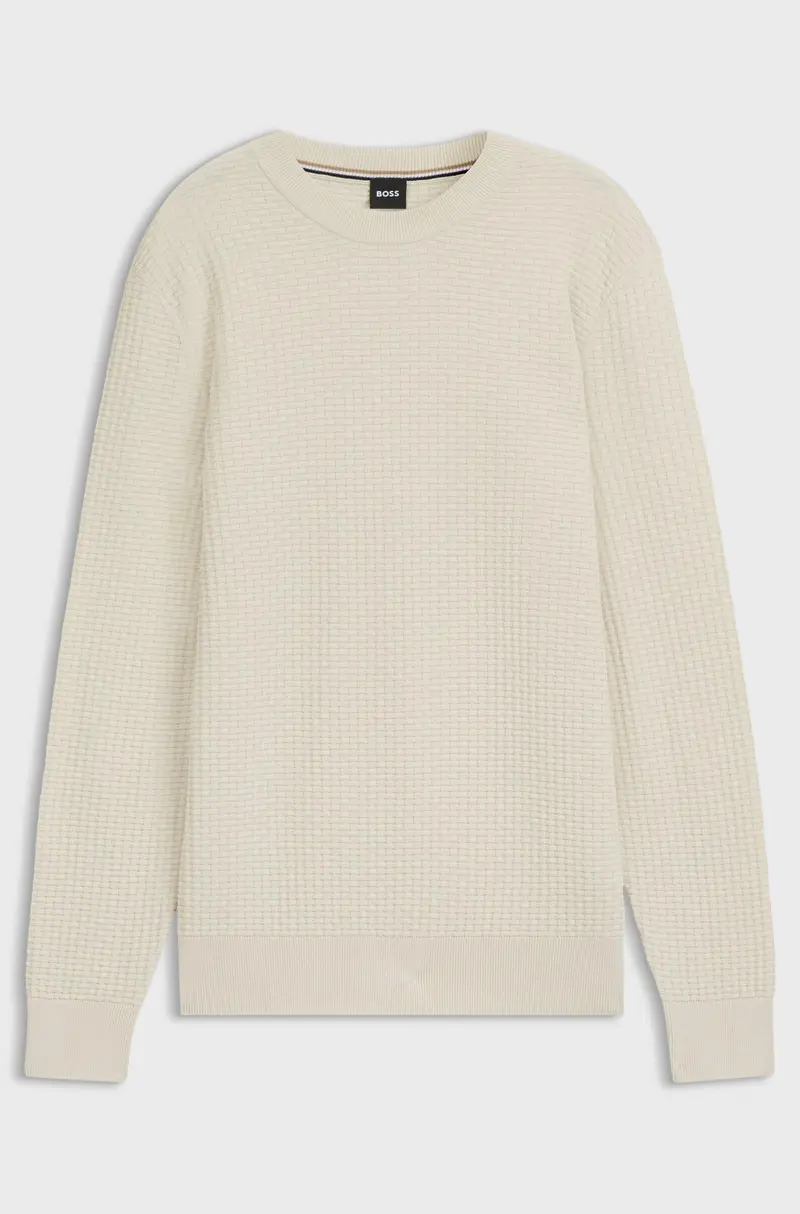 Maglione in cotone con lavorazione pregiata