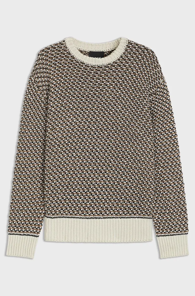 Maglione in cotone con una lavorazione pregiata