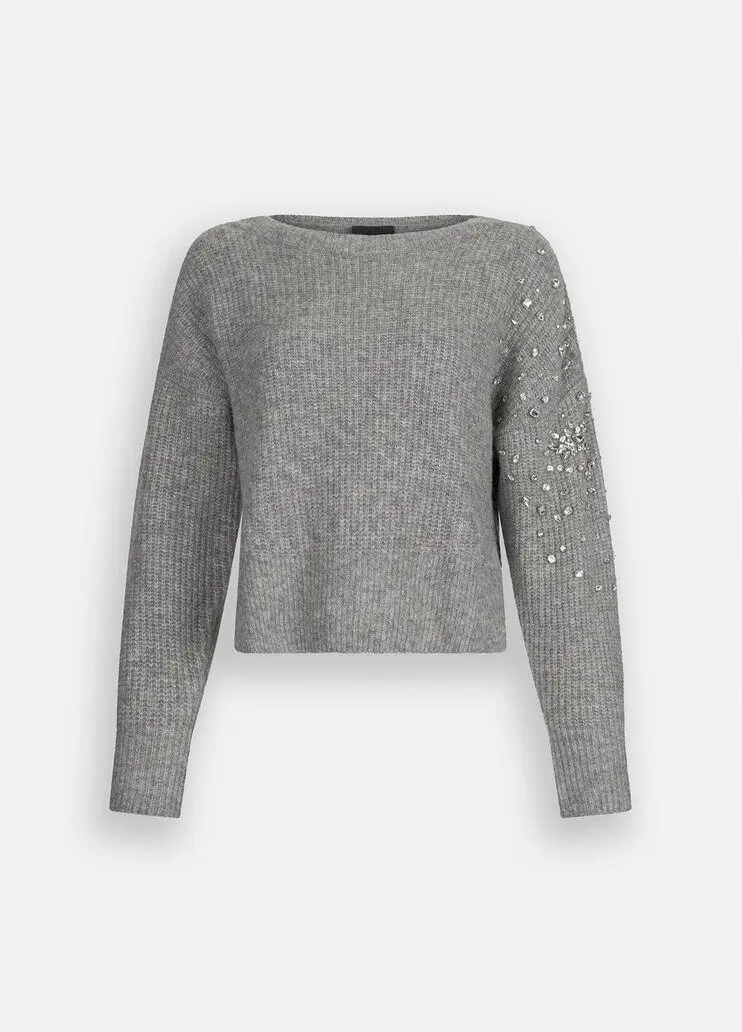 Maglione in lana con strass