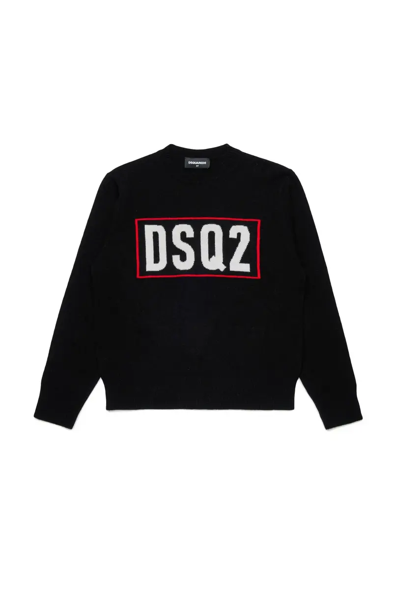 Maglione in lana merino con logo