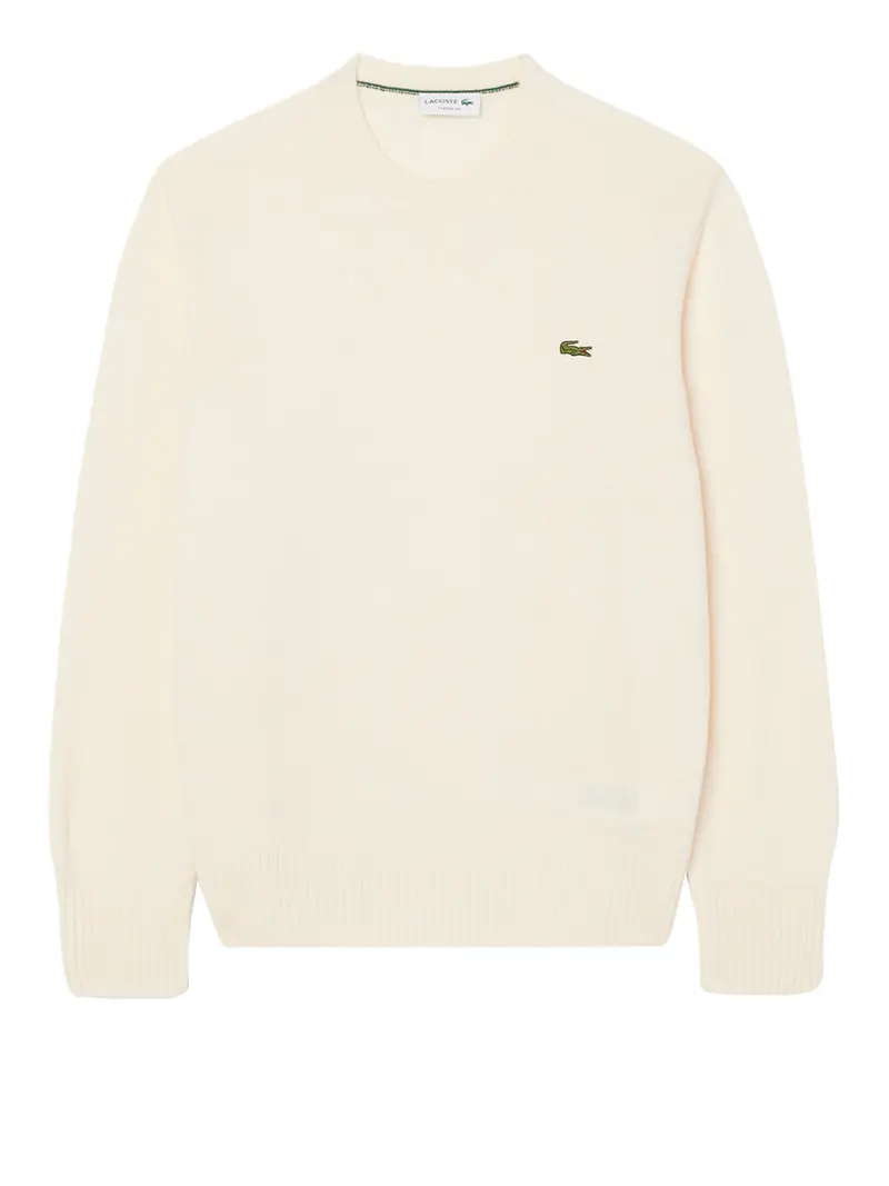 Maglione Lacoste Logo Frontale Bianco