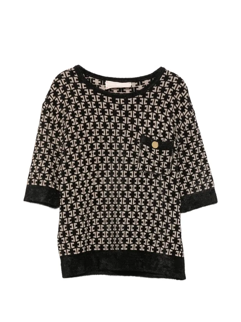 Maglione nero/beige per bambina