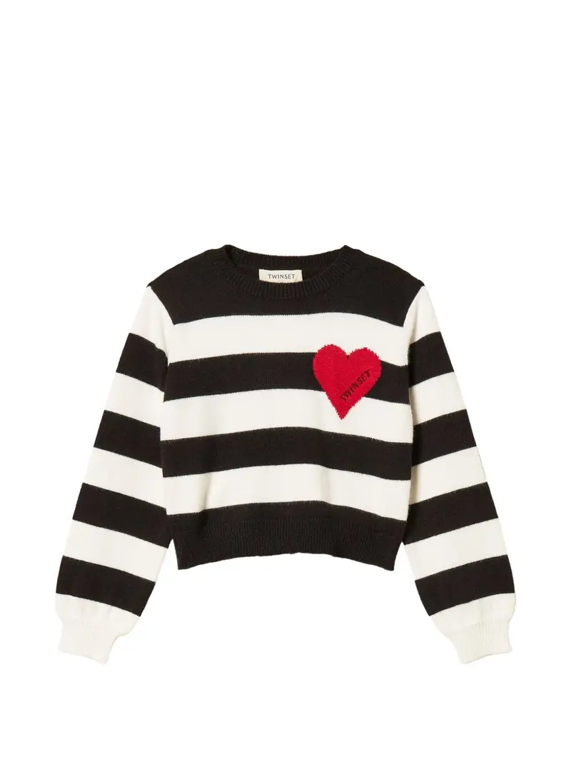 Maglione nero/bianco per bambina