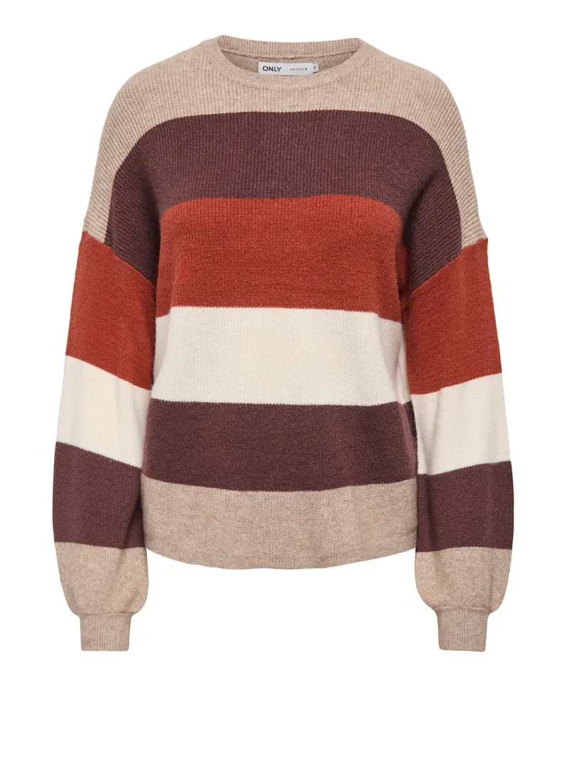 Maglione Only Onlatia L/S Stripe Multicolore