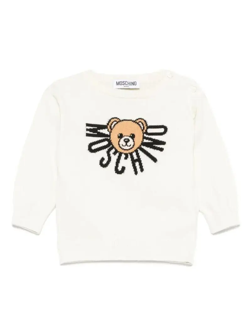 Maglione per neonato con stampa Teddy Bear e logo
