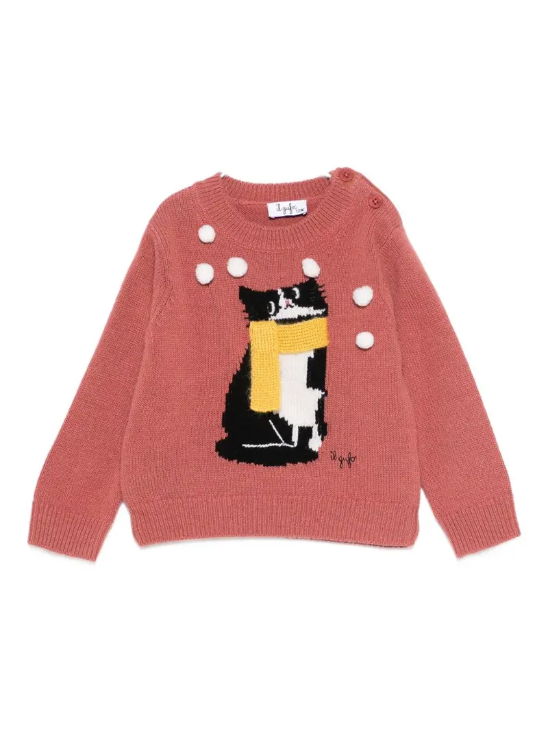 Maglione rosa gomma per neonata