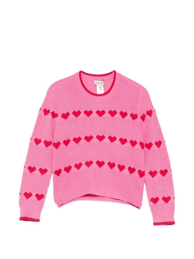 Maglione rosa/rosso per bambina