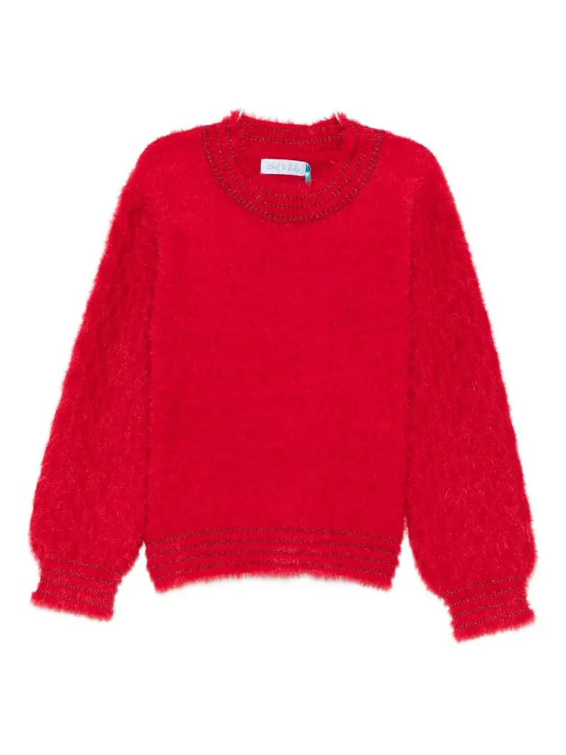 Maglione rossa per bambina