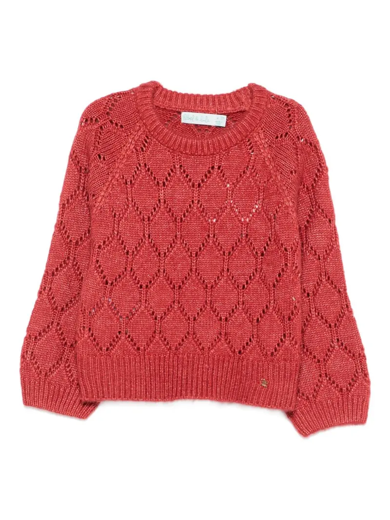 Maglione rosso per bambina