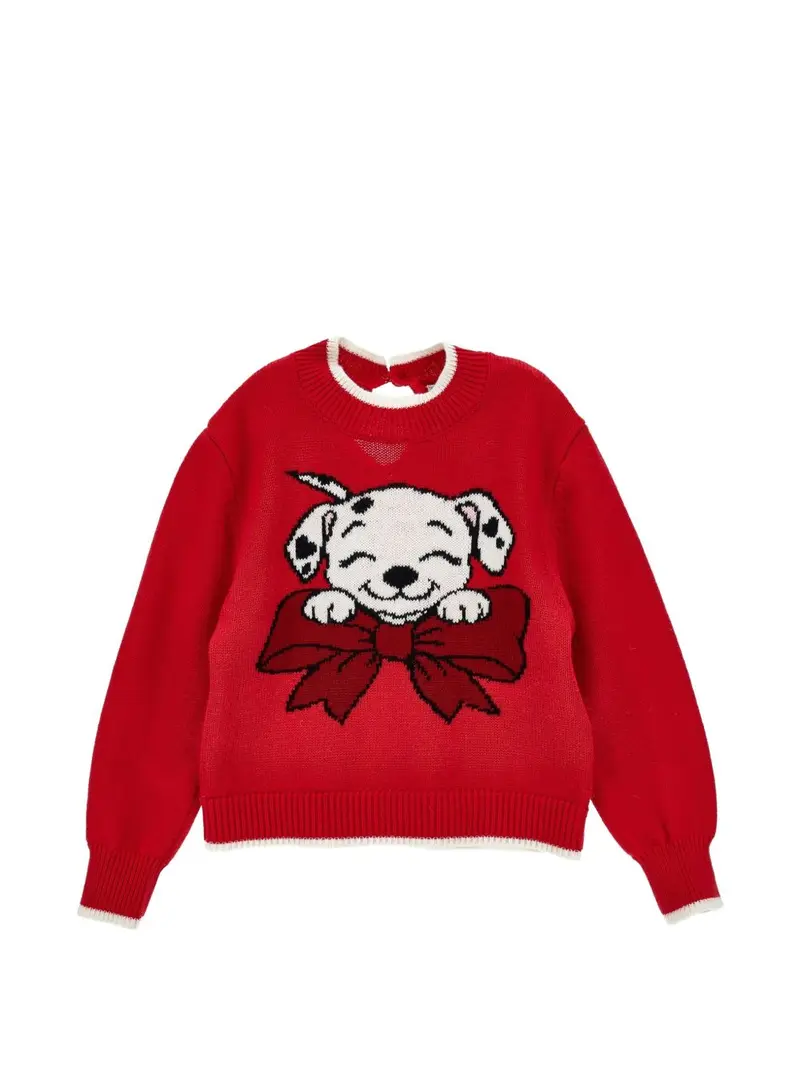 Maglione rosso per neonata