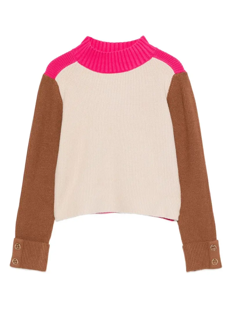 Maglione tricolore per bambina