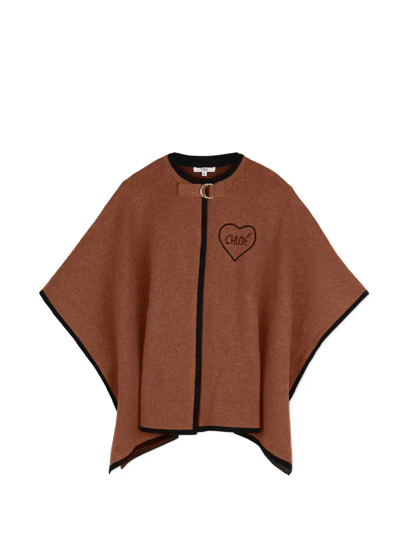 Mantella marrone/nero per bambina