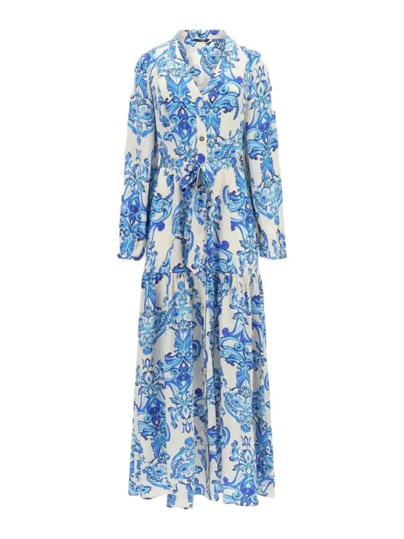 MARCIANO Abito Donna NOMAD MAXI DRESS 2GGK70 9700Z P7PT Blu