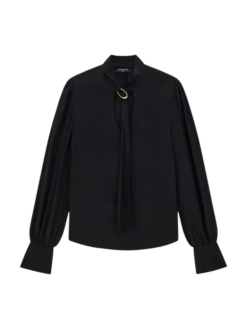 MARCIANO Blusa Donna FAITH LS TIE BLOUSE 6RGH15 7443A JBLK Jet Black A996