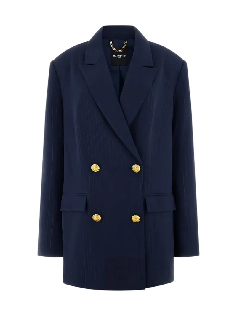 MARCIANO Giacca Donna NICLA DOUBLE BREASTED BLAZER 6RGN10 7438A FBEK SUITING BLUE PINSTRI