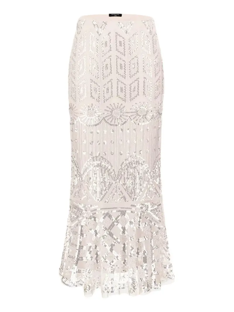 MARCIANO Gonna Donna CRYSTALS EMBROIDERED 4GGD17 6248A FB4S Beige
