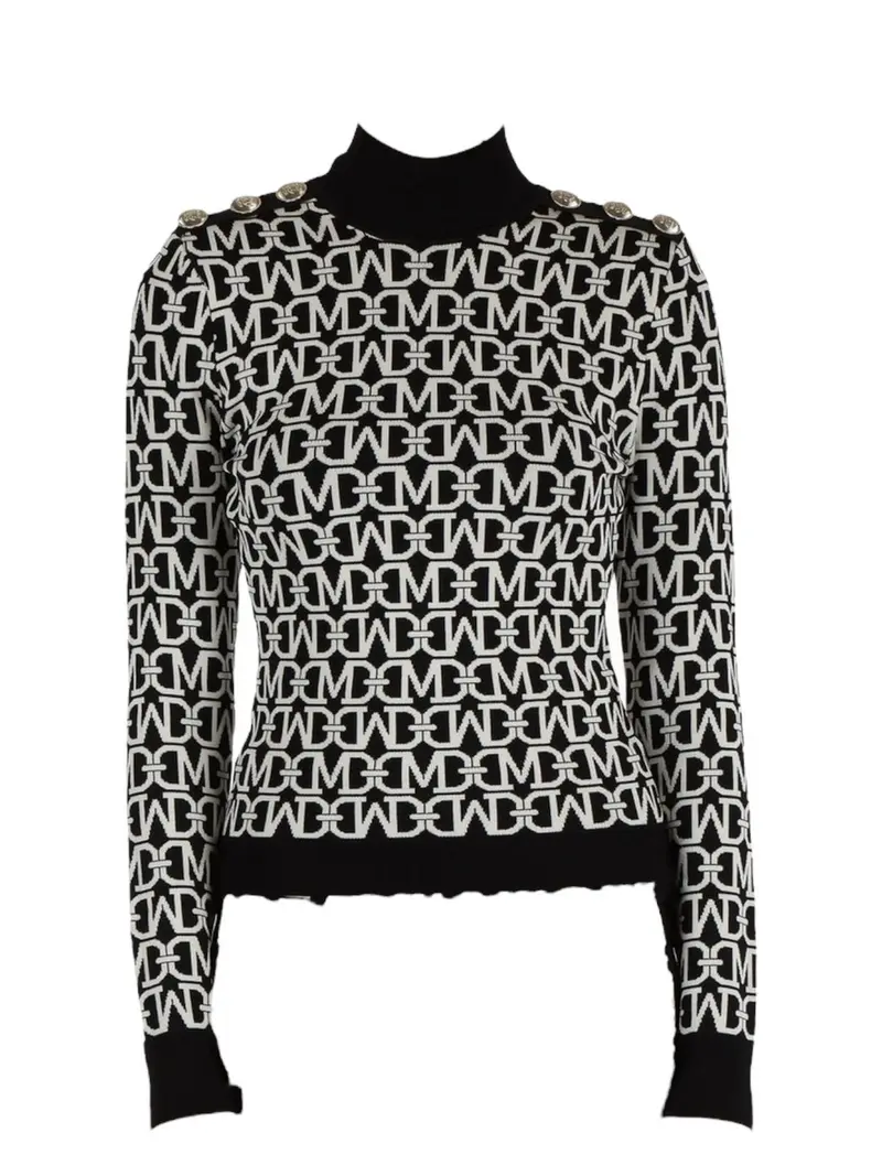 MARCIANO Maglione Donna Mati Allover Jacquar 4YGR20 5036Z FJ42 Nero