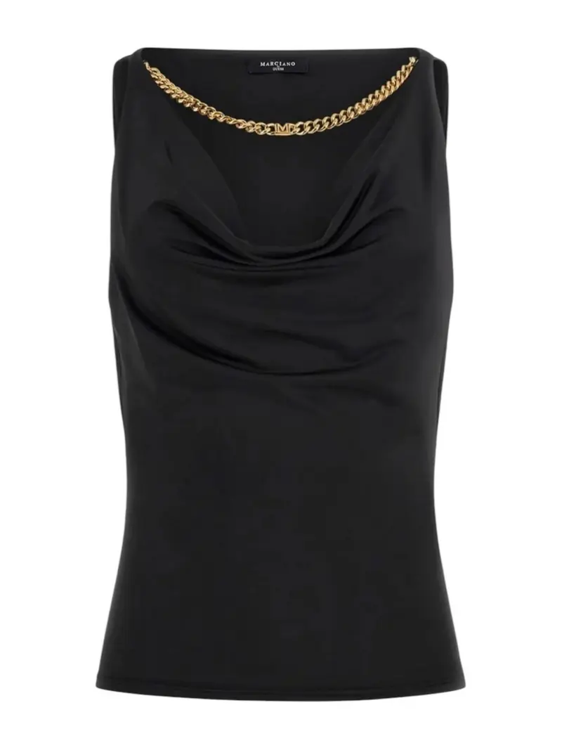 MARCIANO Top Donna ALVA CHAIN SL TOP 5GGP07 6259A JBLK Nero