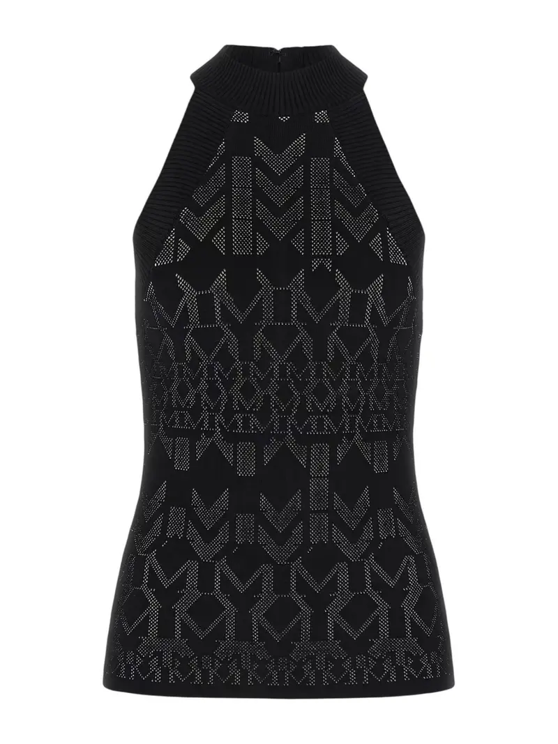 MARCIANO Top Donna BILLIE MONOGRAM HN TOP SWTR 5YGR07 5877Z FNWI GEOMETRIC MONOGRAM N