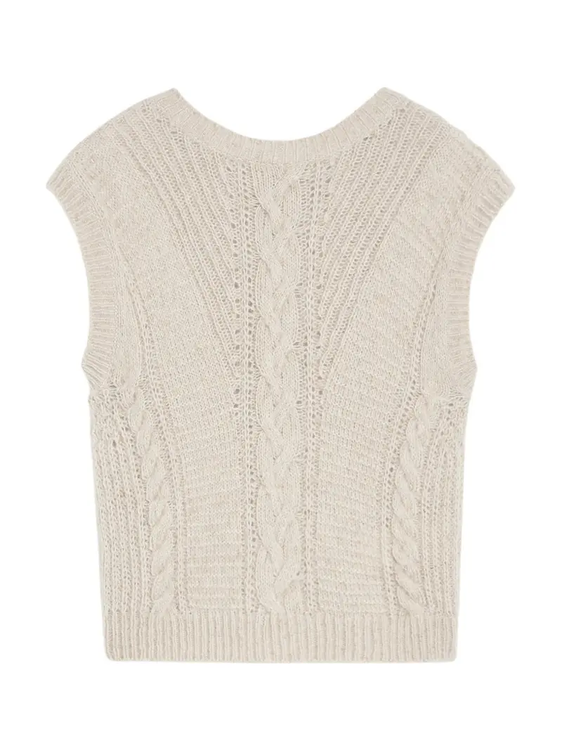 MAX MARA Gilet Donna TAFFY 2526356032600 001 BEIGE LUREX