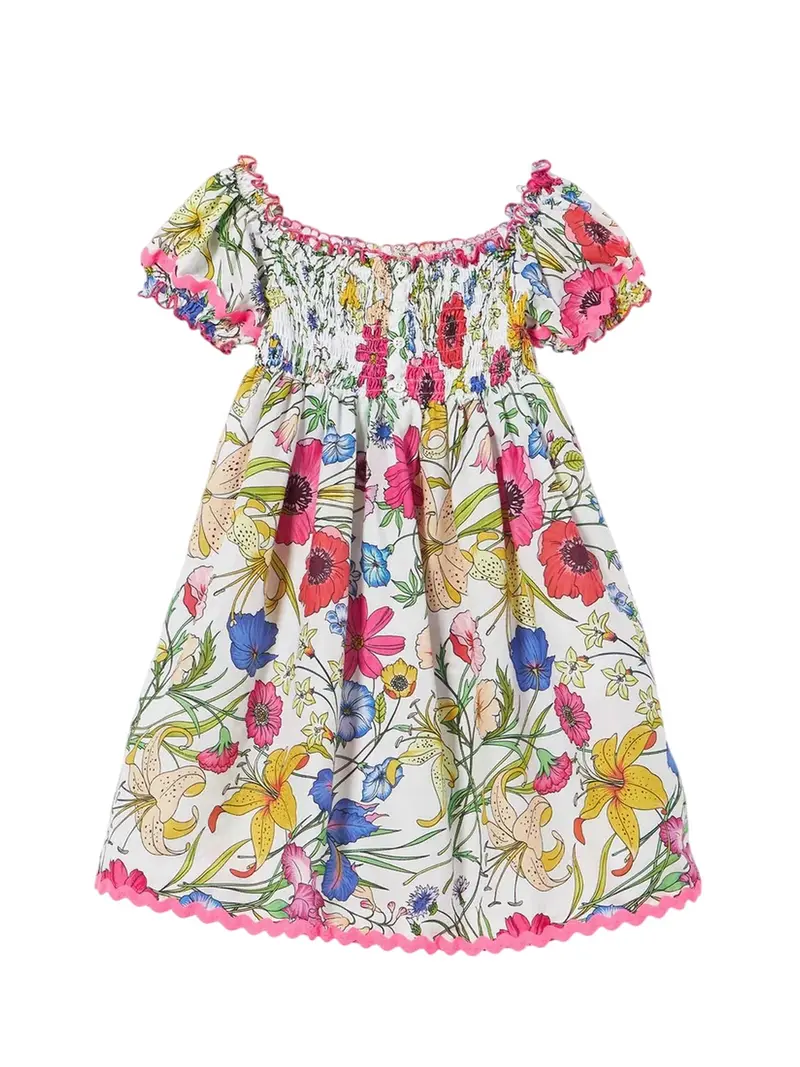 MC2 SAINT BARTH Abito Bambine e ragazze  DRESSY 04075D FLOWER FLORI 01 WAVE