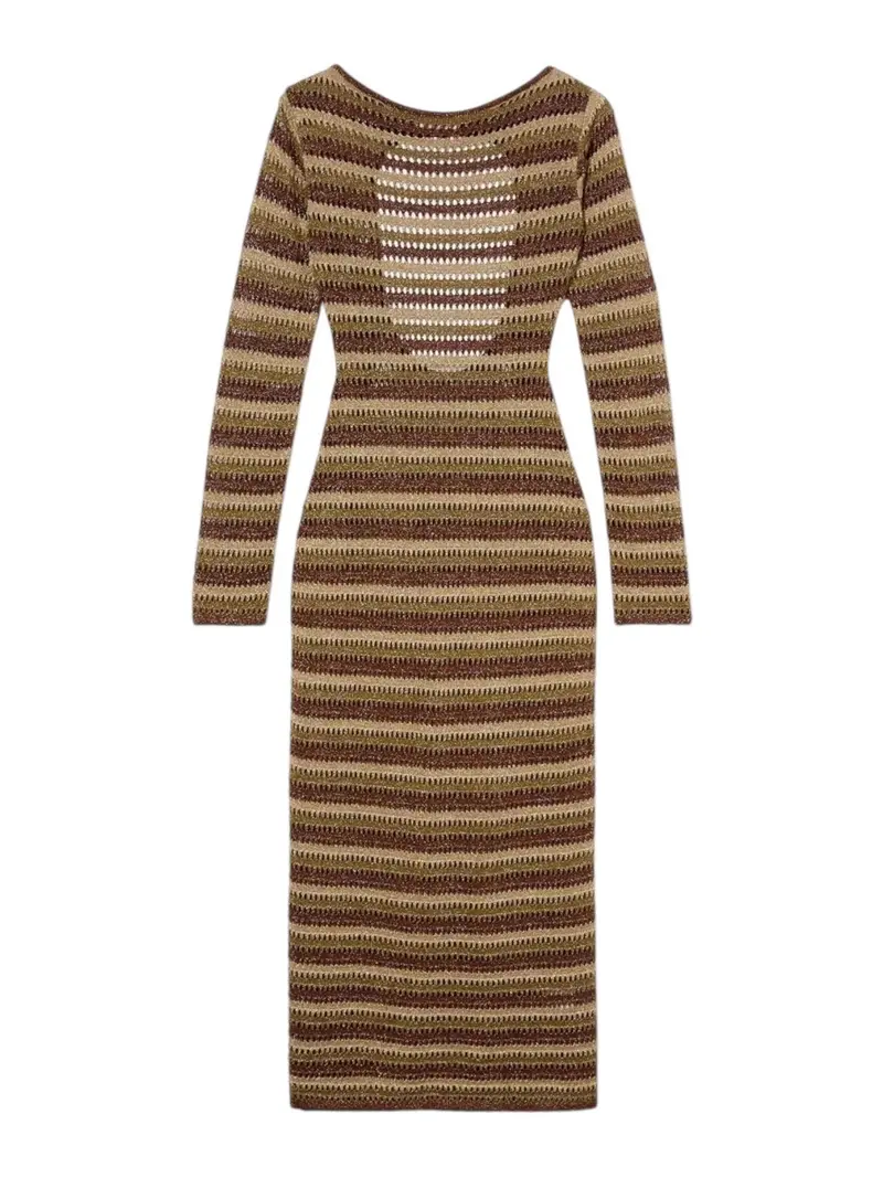 MC2 SAINT BARTH Abito Donna  ROBYN 00492L STRIPES LUREX GOLD