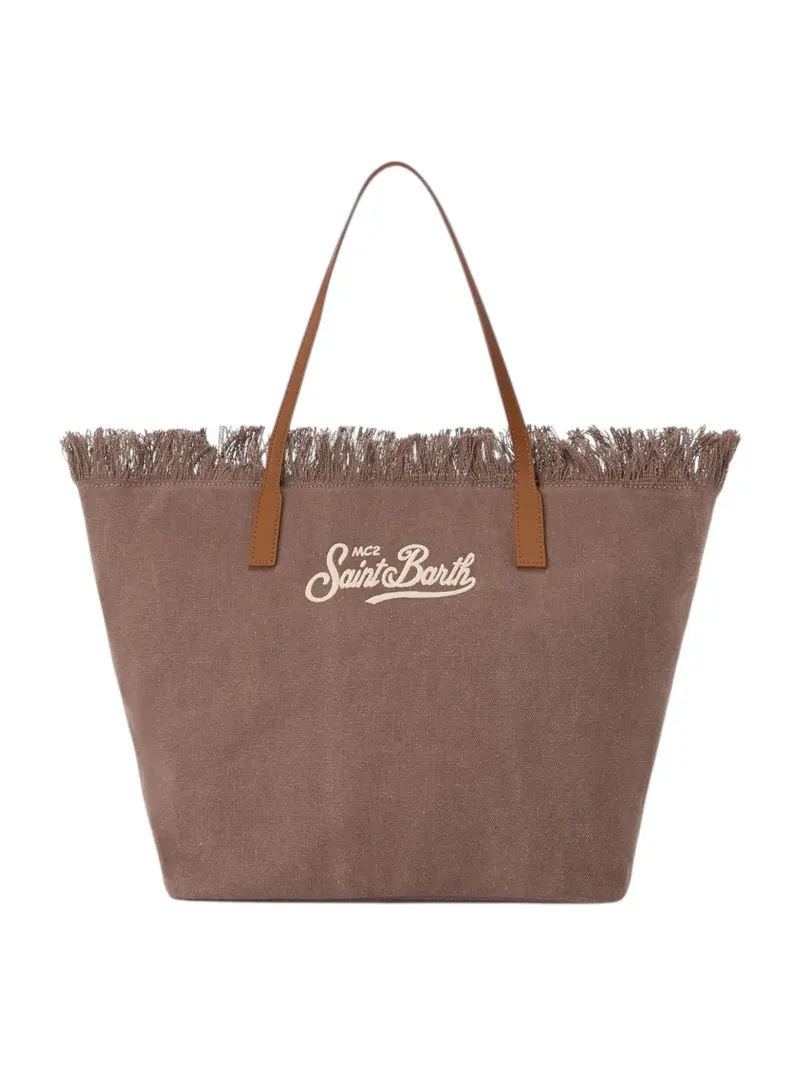 MC2 SAINT BARTH Borsa Donna CITY BAG FRINGE 01742L CANVAS 18 EMB