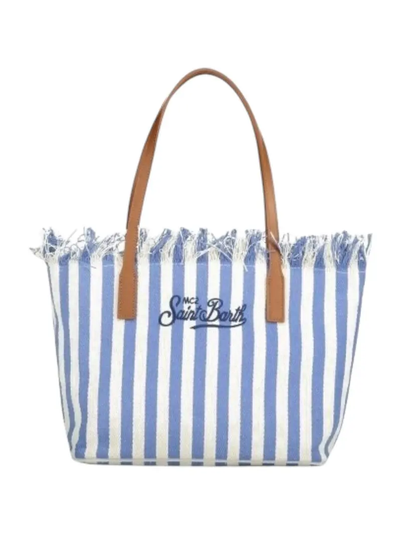 MC2 SAINT BARTH Borsa Donna CITY BAG FRINGE 01765L HB STRIPES 36 EMB