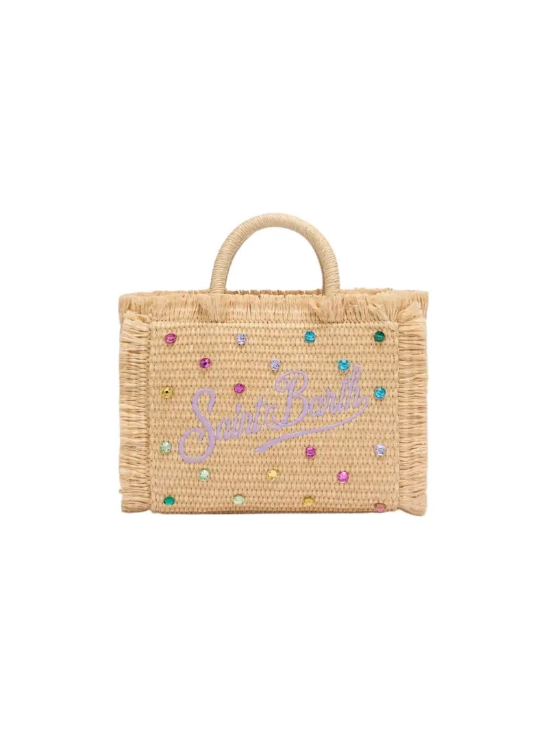 MC2 SAINT BARTH Borsa Donna VANITY MINI STRAW N 02748L STRASS MULTI 10 EMB