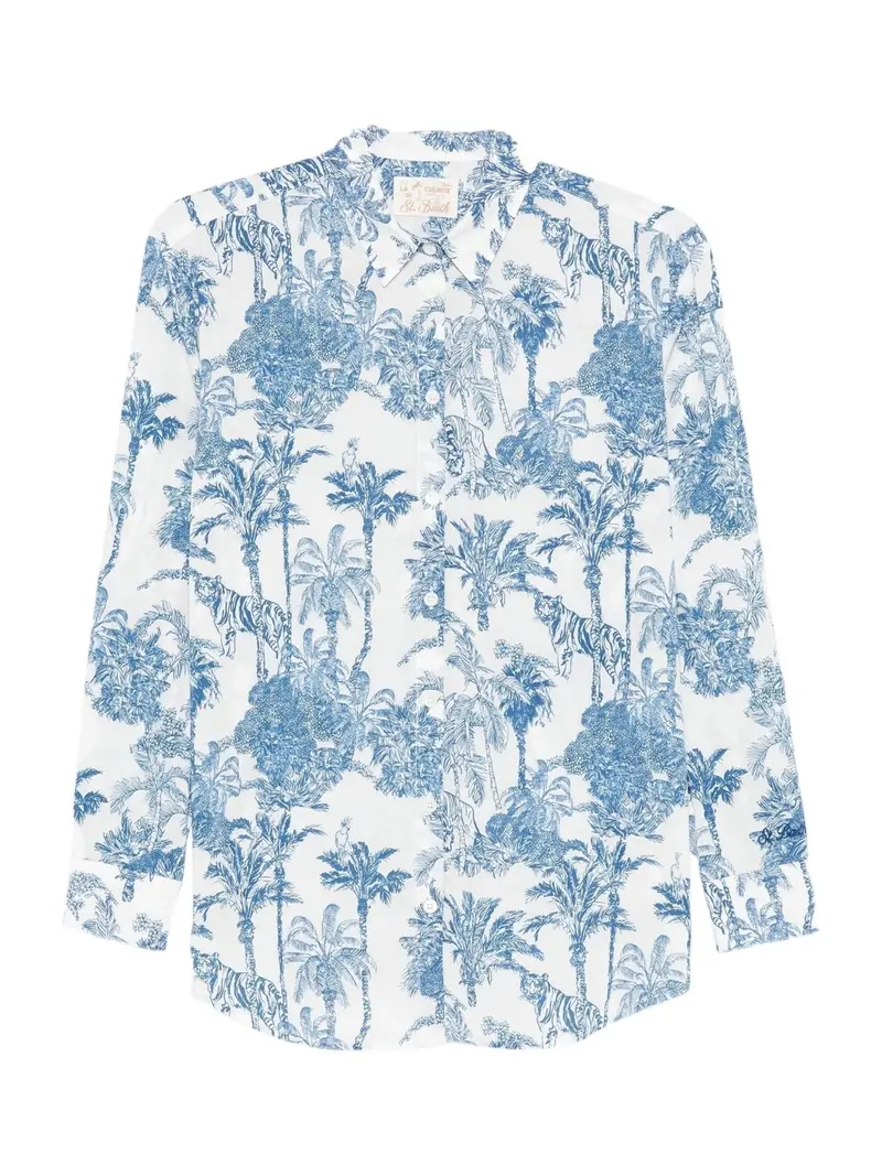 MC2 SAINT BARTH Camicia Donna  BRIGITTE 01288L COTTON JUNGLE OCEANIA 01