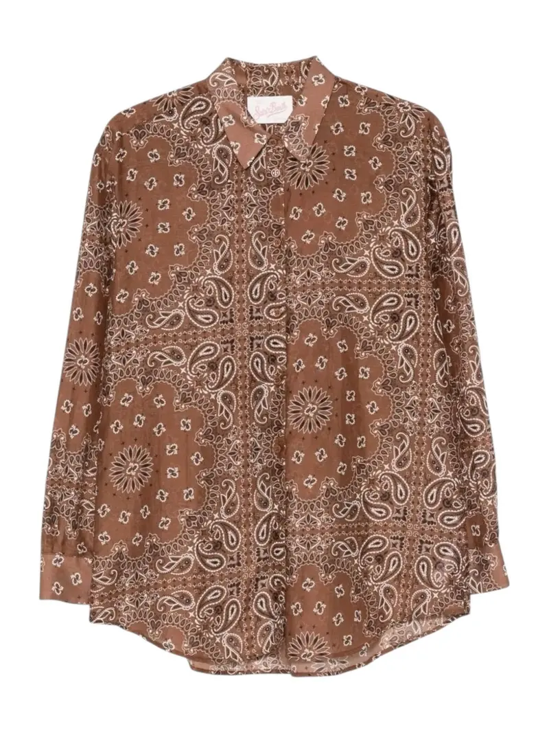 MC2 SAINT BARTH Camicia Donna  BRIGITTE 01354L SILK VOILE BANDANNA ROUND 18
