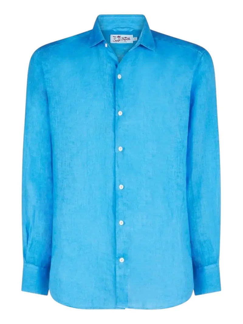 MC2 SAINT BARTH Camicia Uomo  PAMPLONA 02015H LINEN 17 BLUETTE WATERCOLOR