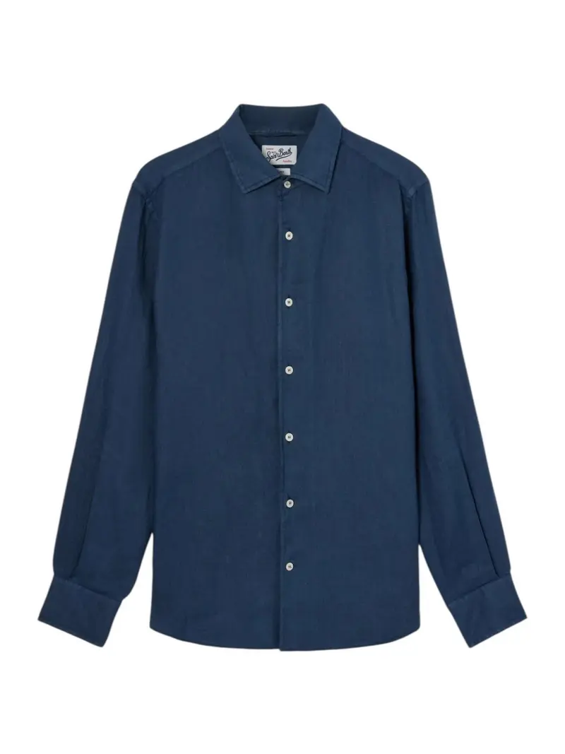 MC2 SAINT BARTH Camicia Uomo  RAPHAEL 00119L LINEN 61 BLUE NAVY