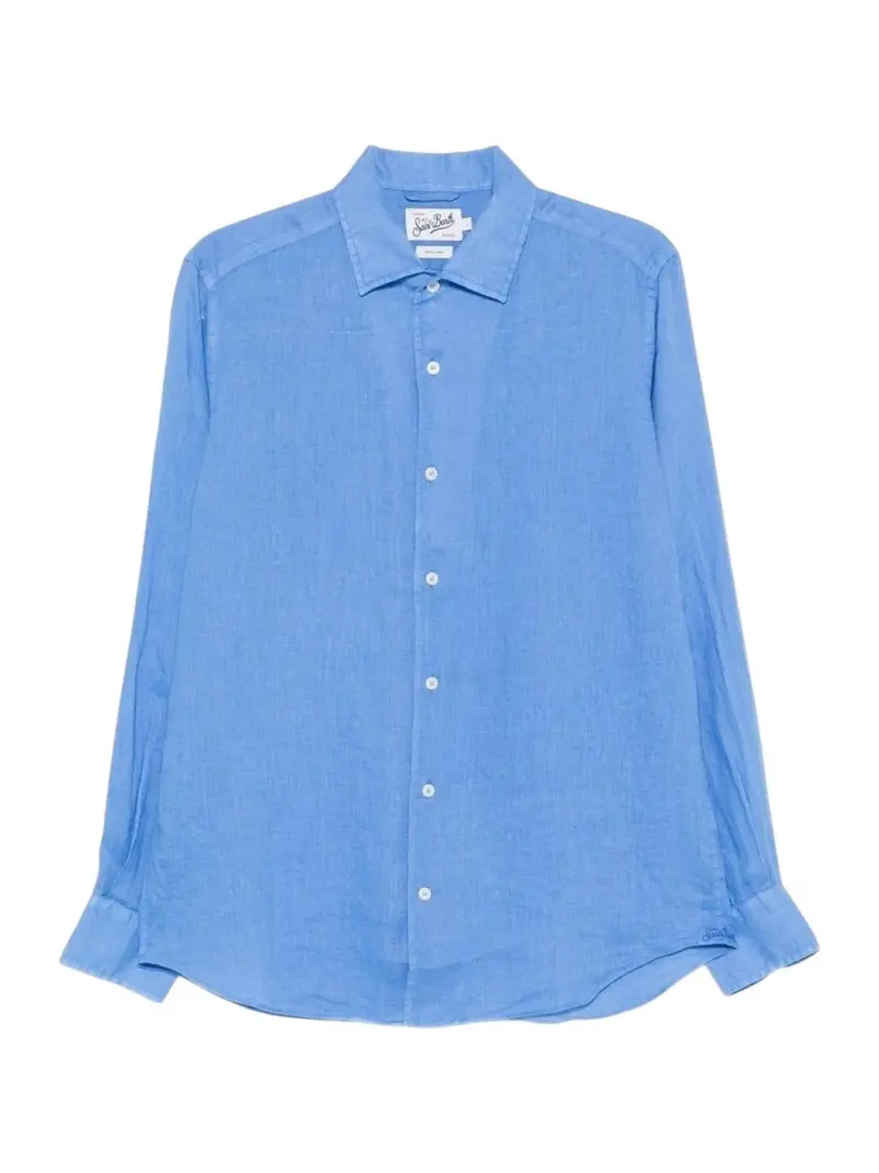 MC2 SAINT BARTH Camicia Uomo RAPHAEL 00613L LINEN 17M CLOUD BLUE
