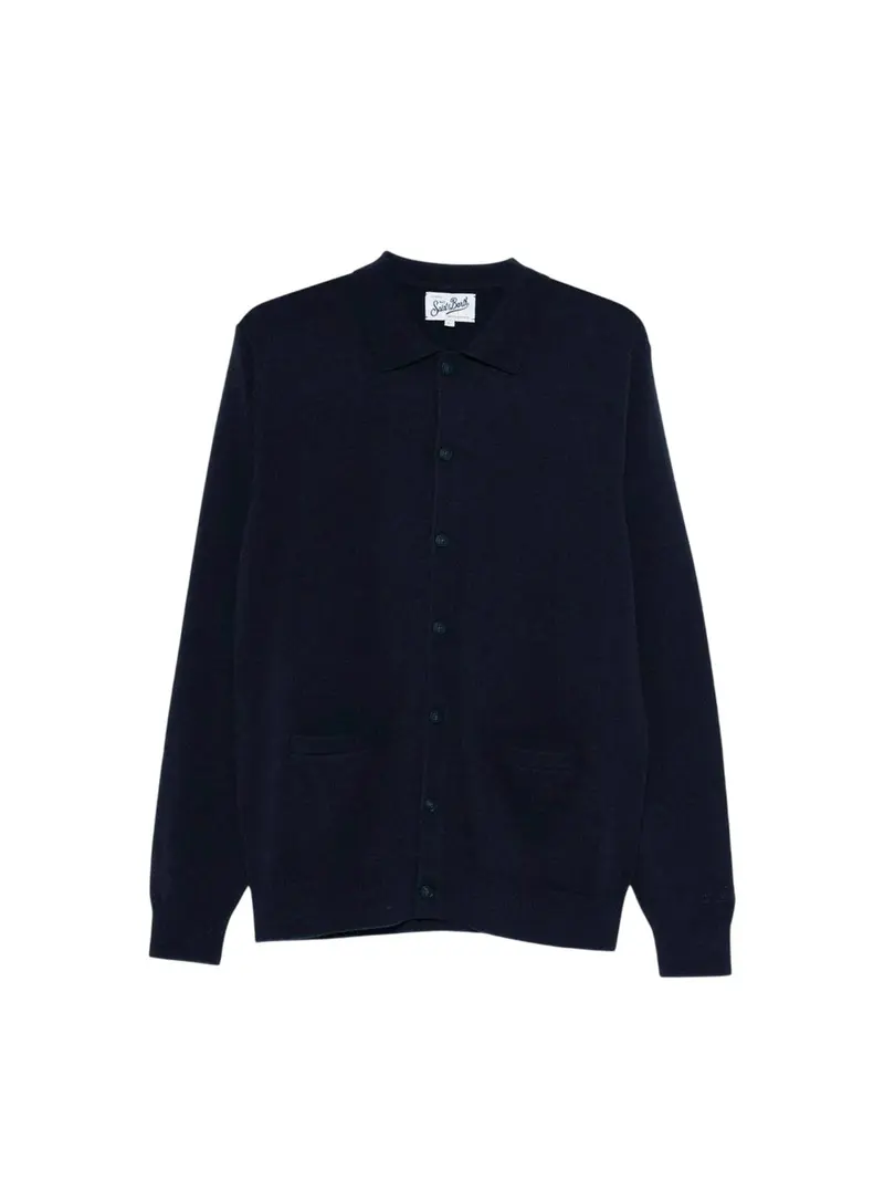 MC2 SAINT BARTH Cardigan Uomo  HANOVER MERINOCASH 00063I 62 NIGHT BLUE