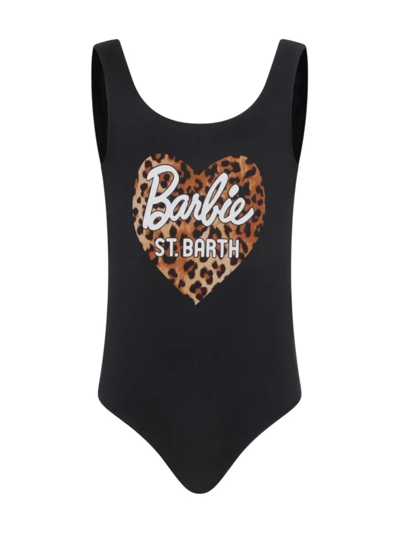 MC2 SAINT BARTH Costume da bagno Bambine e ragazze CARA 03489H BARBIE SB SAND LEOPARD HEART 00