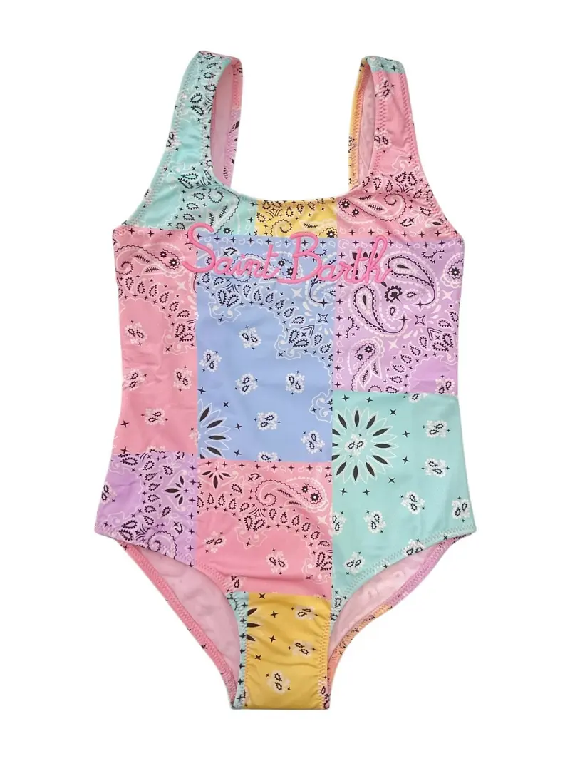 MC2 SAINT BARTH Costume da bagno Bambine e ragazze CARA 03517L BANDANNA ROUND COLOR EMB