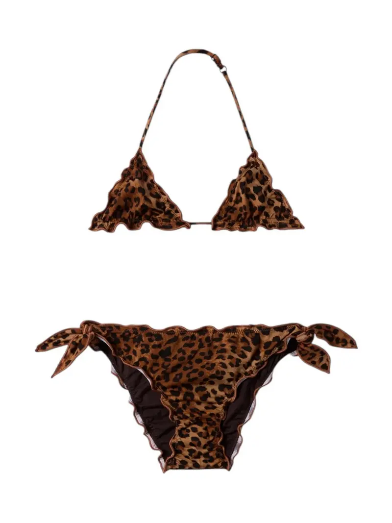MC2 SAINT BARTH Costume da bagno Bambine e ragazze CRIS 00190L SAND LEOPARD 19