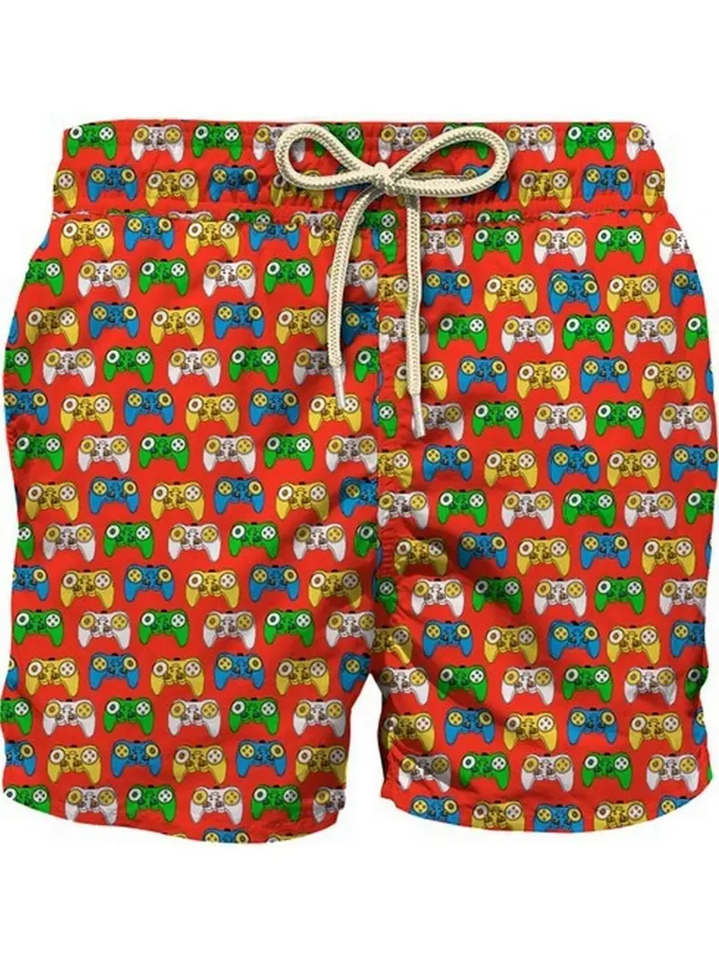 MC2 SAINT BARTH Costume da bagno Bambini e ragazzi Pantaloncino JEAN LIGHTING 01562B Rosso