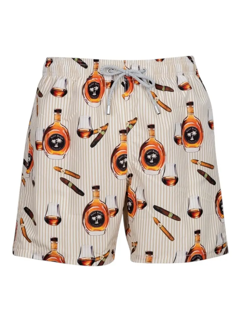 MC2 SAINT BARTH Costume da bagno Uomo  GUSTAVIA 02242H OLD BRANDY STRIPES S 11
