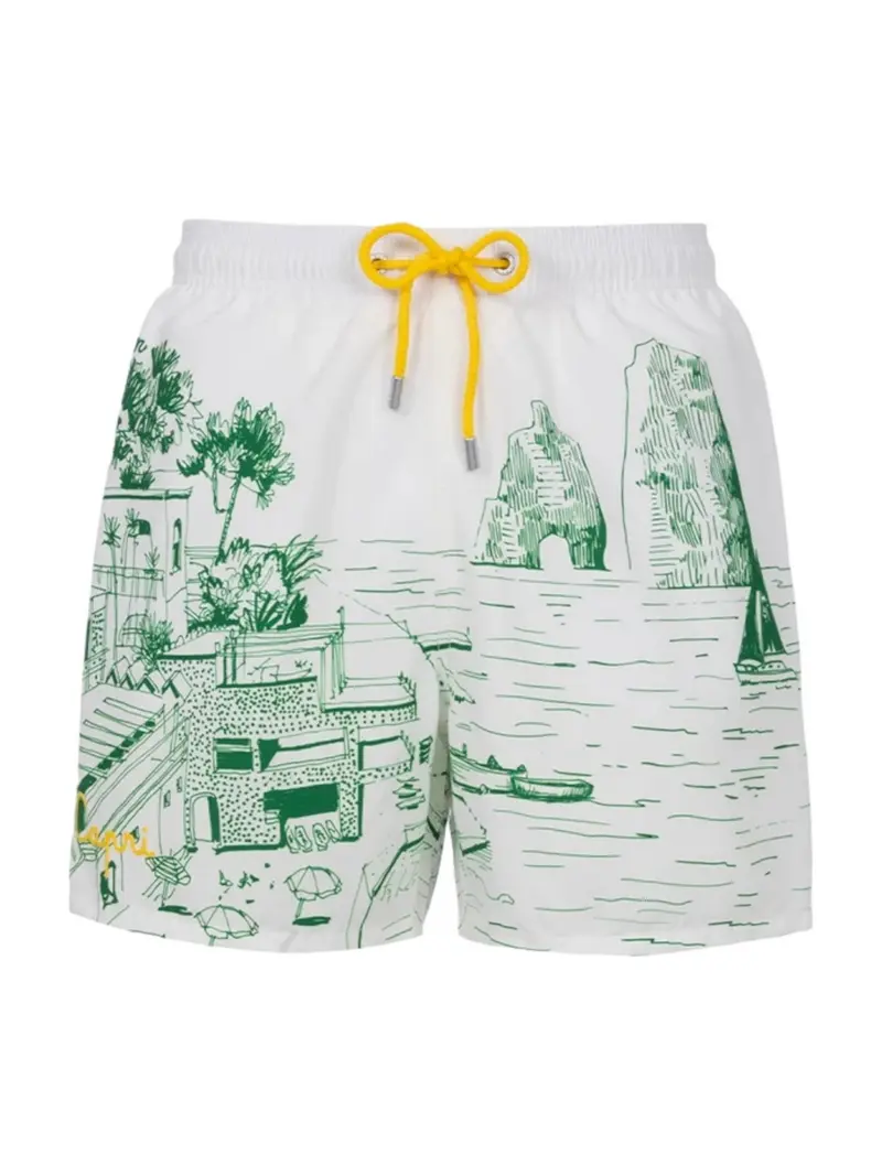 MC2 SAINT BARTH Costume da bagno Uomo  GUSTAVIA PLACED PRINT 03664F Bianco