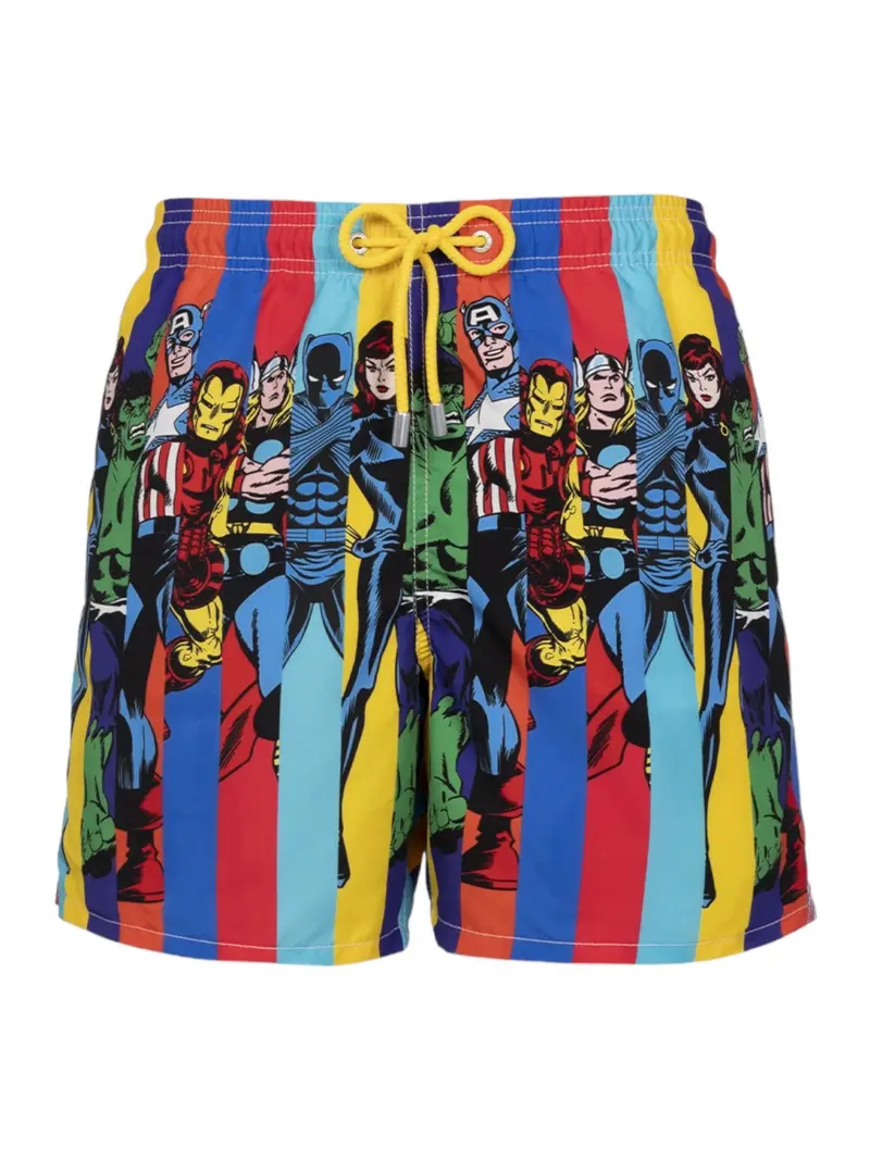MC2 SAINT BARTH Costume da bagno Uomo  GUSTAVIA PLACED PRINT 04282F Bianco