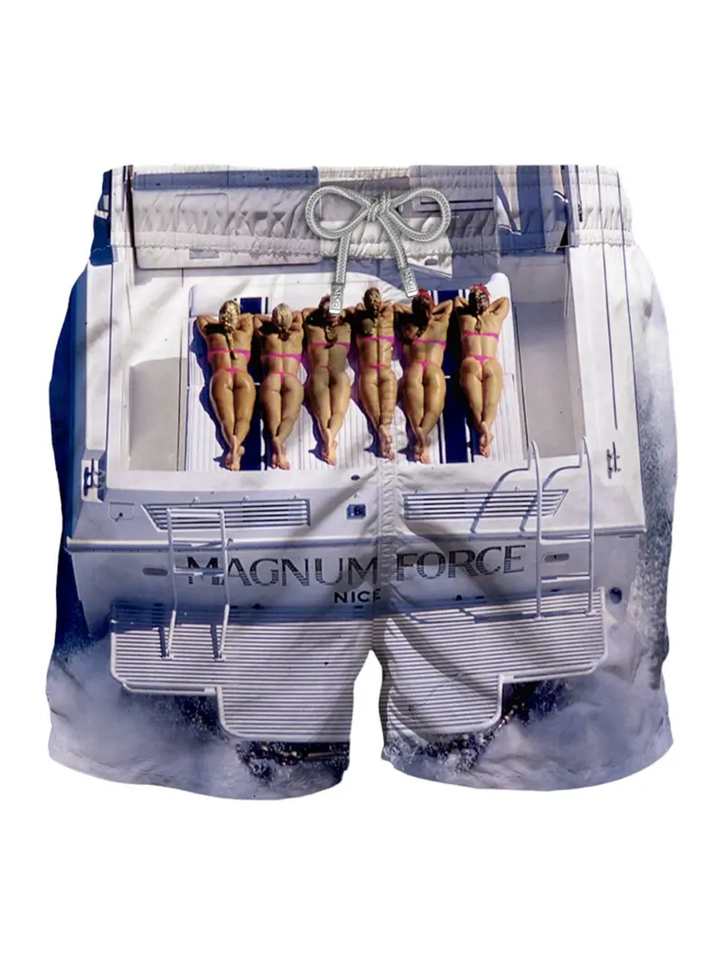 MC2 SAINT BARTH Costume da bagno Uomo GUSTAVIA PLACED PRINT 04283F Bianco