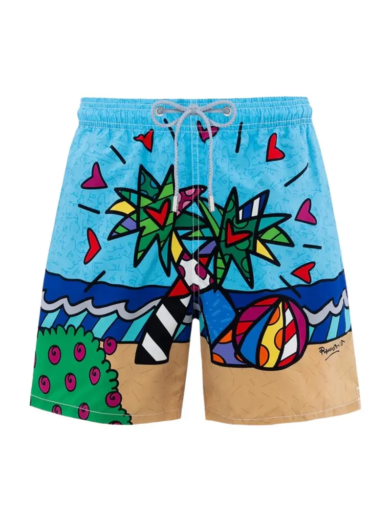 MC2 SAINT BARTH Costume da bagno Uomo GUSTAVIA PLACED PRINT 04733F Blu